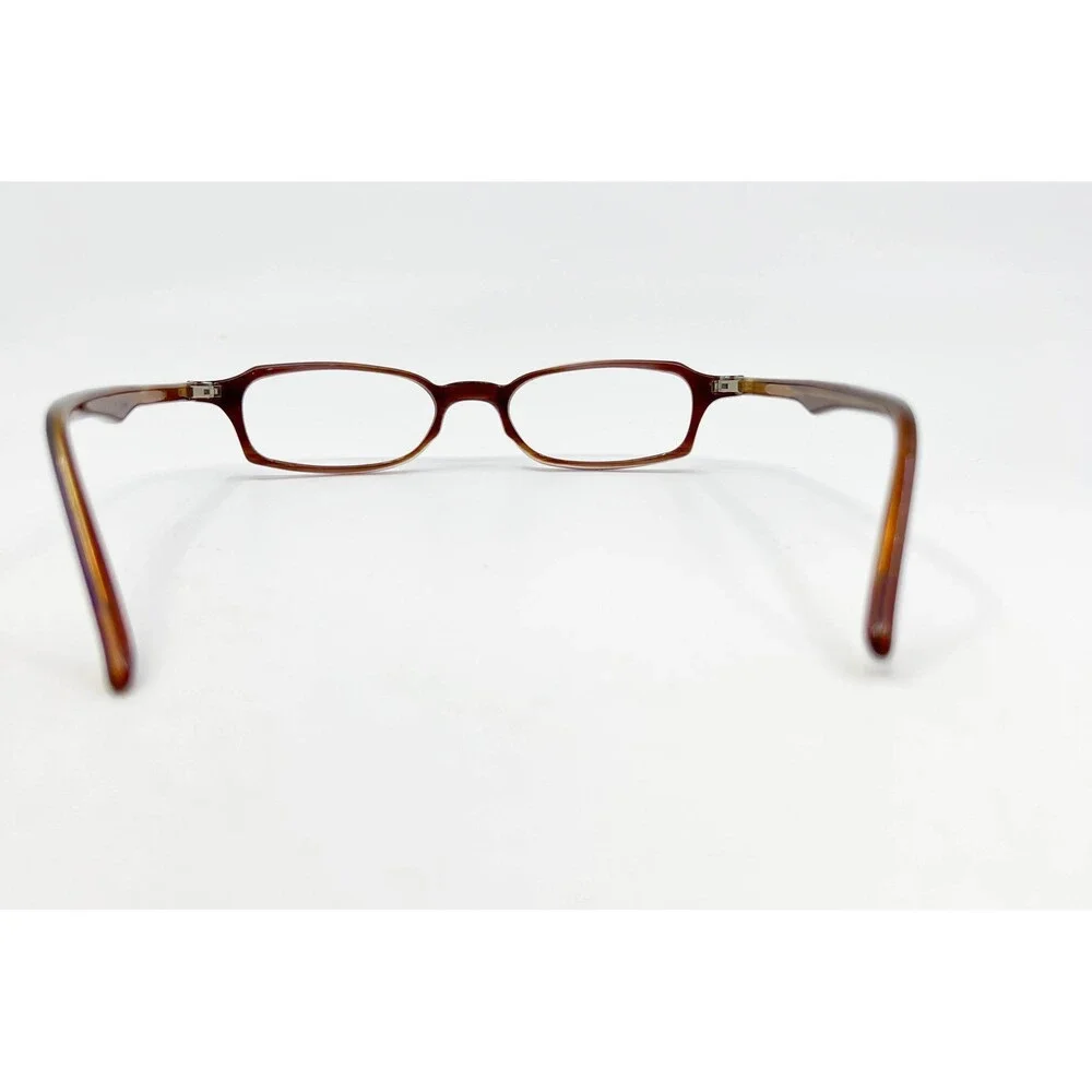 Takeo Kikuchi Eyeglasses Mens Brown Oval Full Rim Frames 45-17-140 Small
